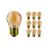 Mehrfachpackung 10x Philips MASTER Value LED Lustre E27 Kugel Gold 2.6W 136lm - 820 Extra Warmweiß | Ersatz für 15W