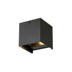 D'Lite LED Applique Murale Elingen Aluminium Noir 4.9W 480lm - 830 Blanc Chaud | Détecteur De Lumière